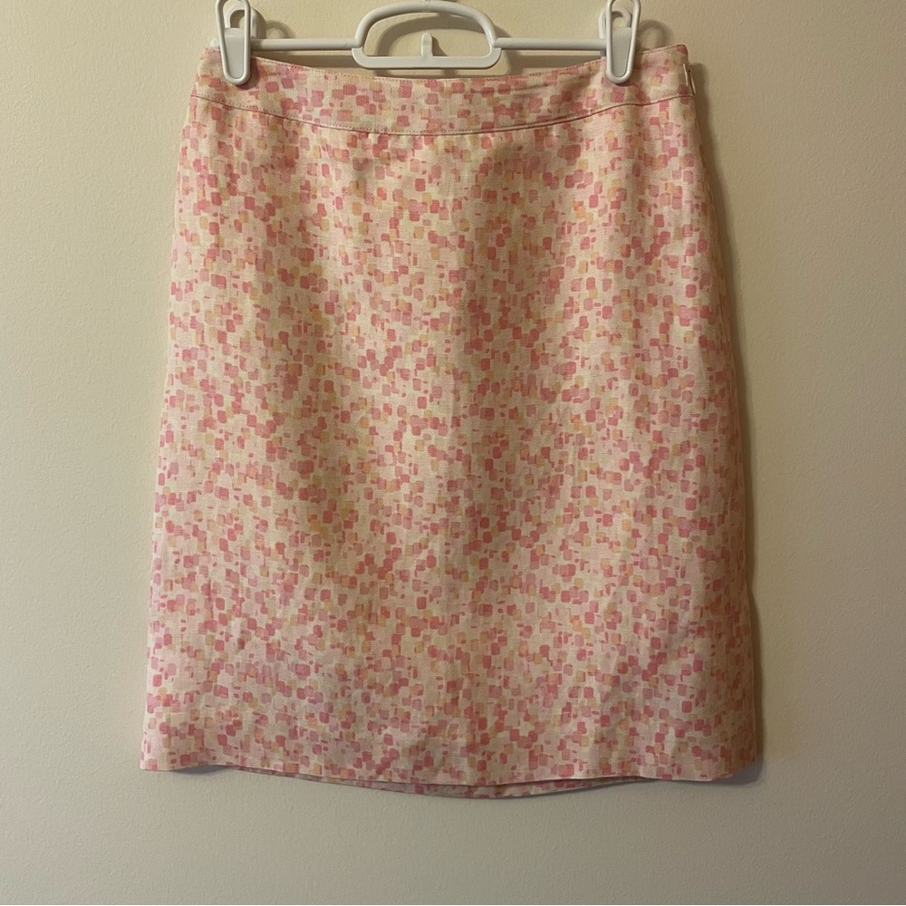 Ann Taylor Pink Patterned Skirt